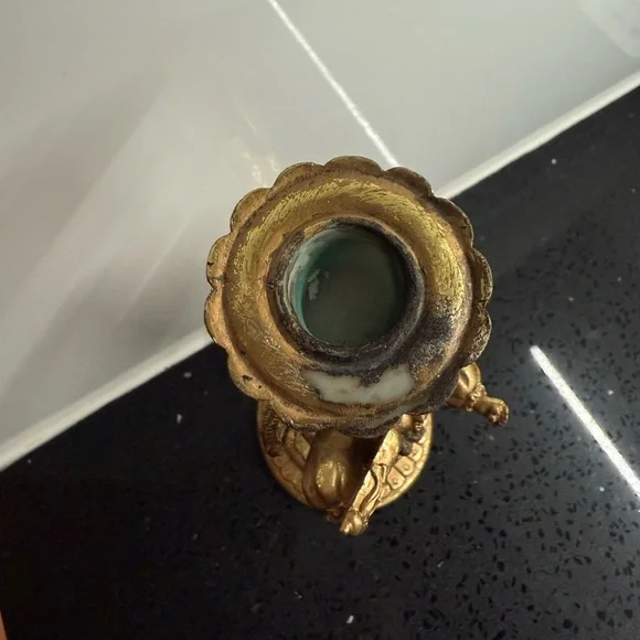 Vintage Inspired Baroque Angel‎ & Cherub Candlestick Holders Set Gilt Gold - Picture 5 of 17